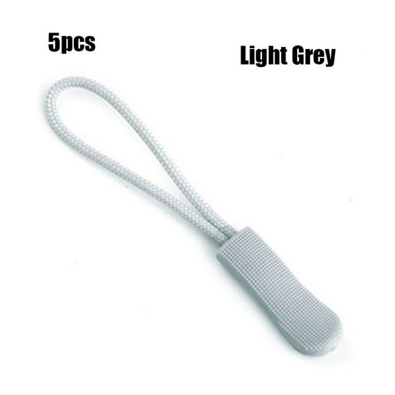 5/10/15/20pcs High quality Bags Clip Buckle Suitcase Tent Backpack Ends Lock Zips Cord Rope Pullers Zip Puller Replacement Zipper Pull LIGHT GREY 5PCS