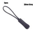 thumbnail image 1 of 5/10/15/20pcs High quality Bags Clip Buckle Suitcase Tent Backpack Ends Lock Zips Cord Rope Pullers Zip Puller Replacement Zipper Pull SILVER GREY 5PCS, 1 of 8