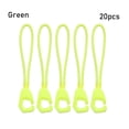 thumbnail image 1 of 5/10/15/20pcs High quality Travel Bags Clip Buckle Outdoor Zipper Pull Cord Rope Pullers Zip Puller Replacement Ends Lock Zips GREEN 20PCS, 1 of 8