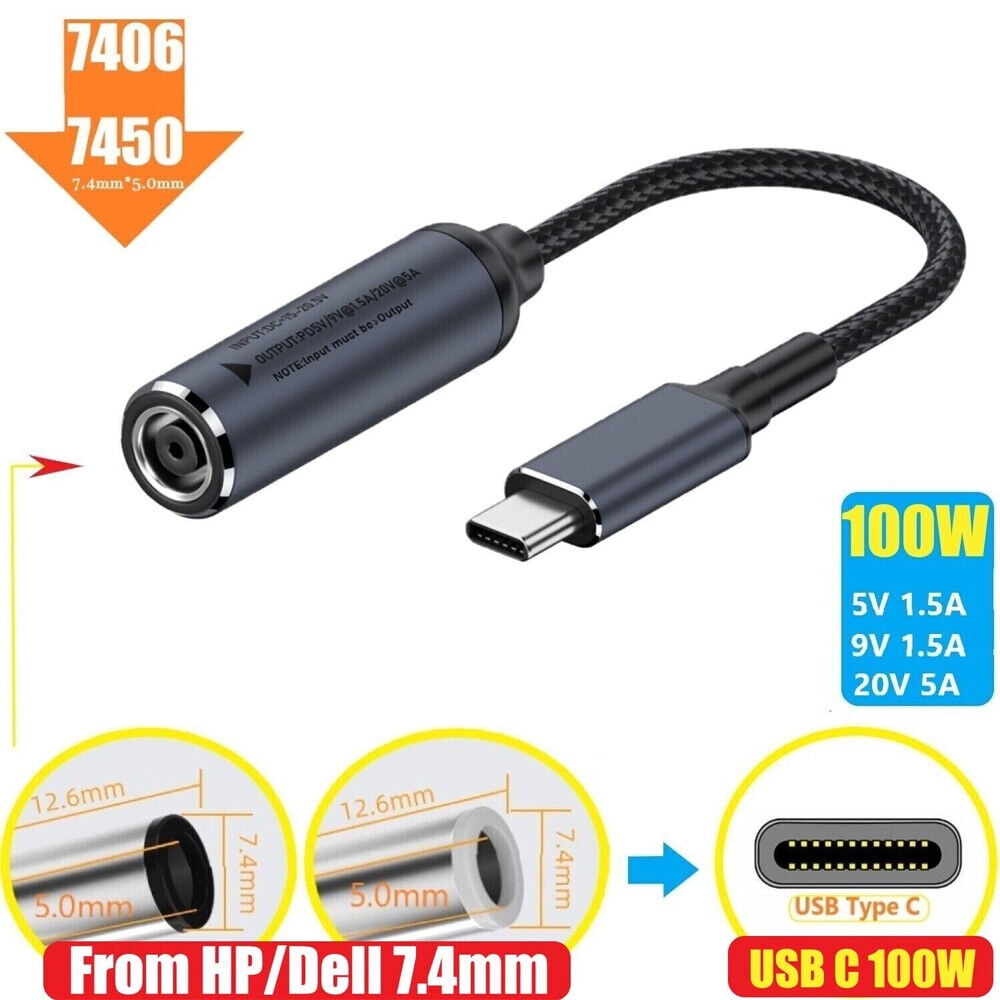 5/10/15X Laptop Charger Converter TO USB Type C PD Power Charging Cable ...