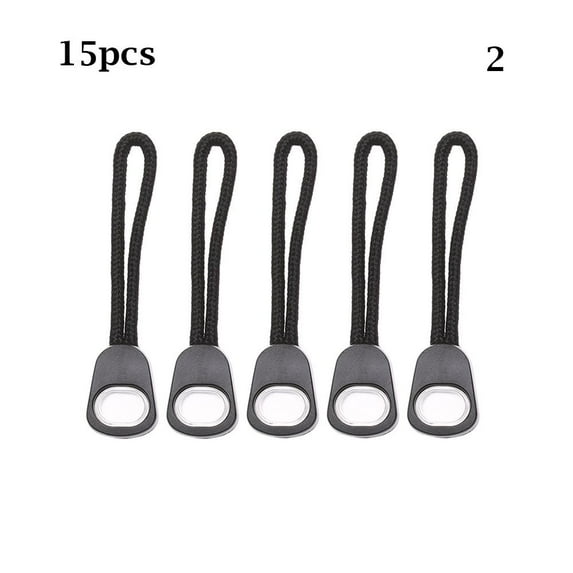 5/10/15pcs Hot Bags Clip Buckle Outdoor tools Zip Puller Replacement Ends Lock Zips Zipper Pull Cord Rope Pullers 15PCS STYLE 2