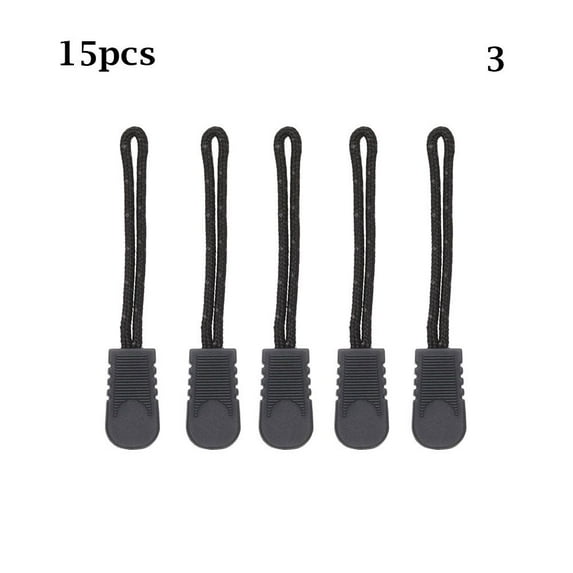 5/10/15pcs Hot Bags Clip Buckle Outdoor tools Zip Puller Replacement Ends Lock Zips Zipper Pull Cord Rope Pullers 15PCS STYLE 3