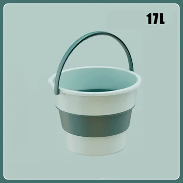 5/10/17L Collapsible Bucket Outdoor Fishing Camping Space Saving Portable Folding Car Wash Bucket Bathroom Kitchen Bucket