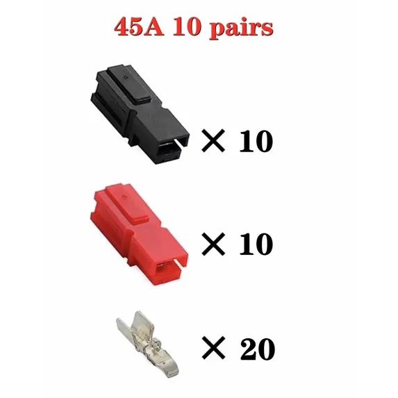 5/10/20/30/40/50/100 Pairs 30 Amp 45 Amp Plug fits Anderson Powerpole Connector