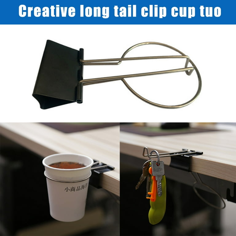 ALEXTREME Multifunctional Binder Clip with Cup Holder Rack
