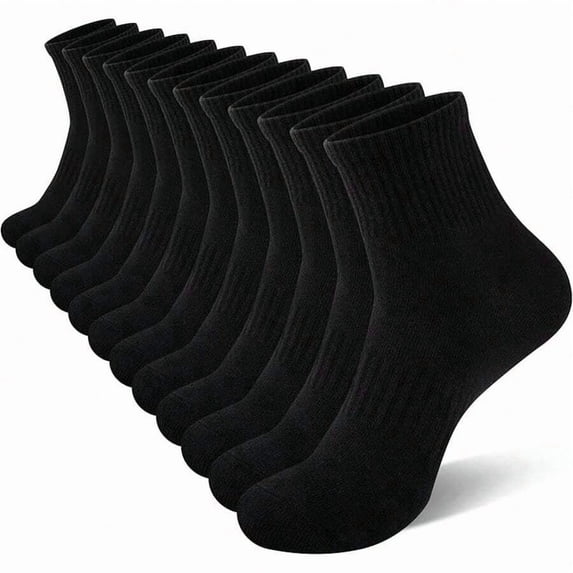 5/10/20 Pairs Men's/Women's Casual Socks,Home Socks Couple Socks Available In Black And White.Ribbed Knit, Comfortable Fit Suitable For All Seasons