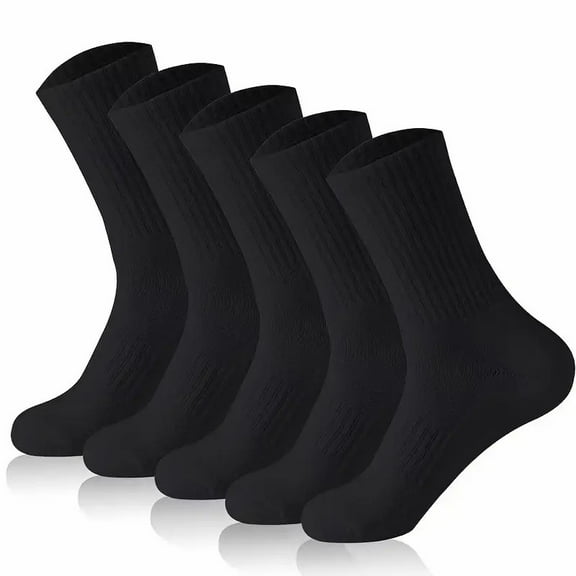 5/10/20 Pairs Neutral Solid Color Round Neck Socks Spring Summer Sweat Absorbing Breathable Soft Comfortable Couple Sports Socks