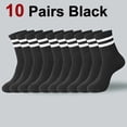 thumbnail image 1 of 5/10/20 Pairs Neutral Solid Color Round Neck Socks Spring Summer Sweat Absorbing Breathable Soft Comfortable Couple Sports Socks, 1 of 10