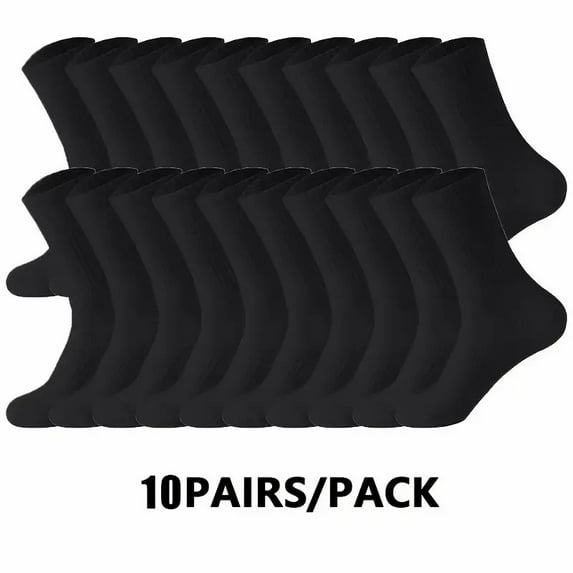 5/10/20 Pairs Neutral Solid Color Round Neck Socks Spring Summer Sweat Absorbing Breathable Soft Comfortable Couple Sports Socks