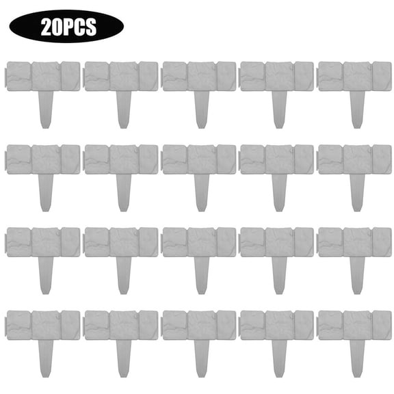 5/10/20 Pcs Imitation Stone Effect Lawn Fence Gardening Edging Interlock Flower Bed Border Plant Bordering Grass Edge