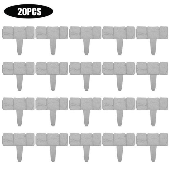 5/10/20 Pcs Imitation Stone Effect Lawn Fence Gardening Edging Interlock Flower Bed Border Plant Bordering Grass Edge