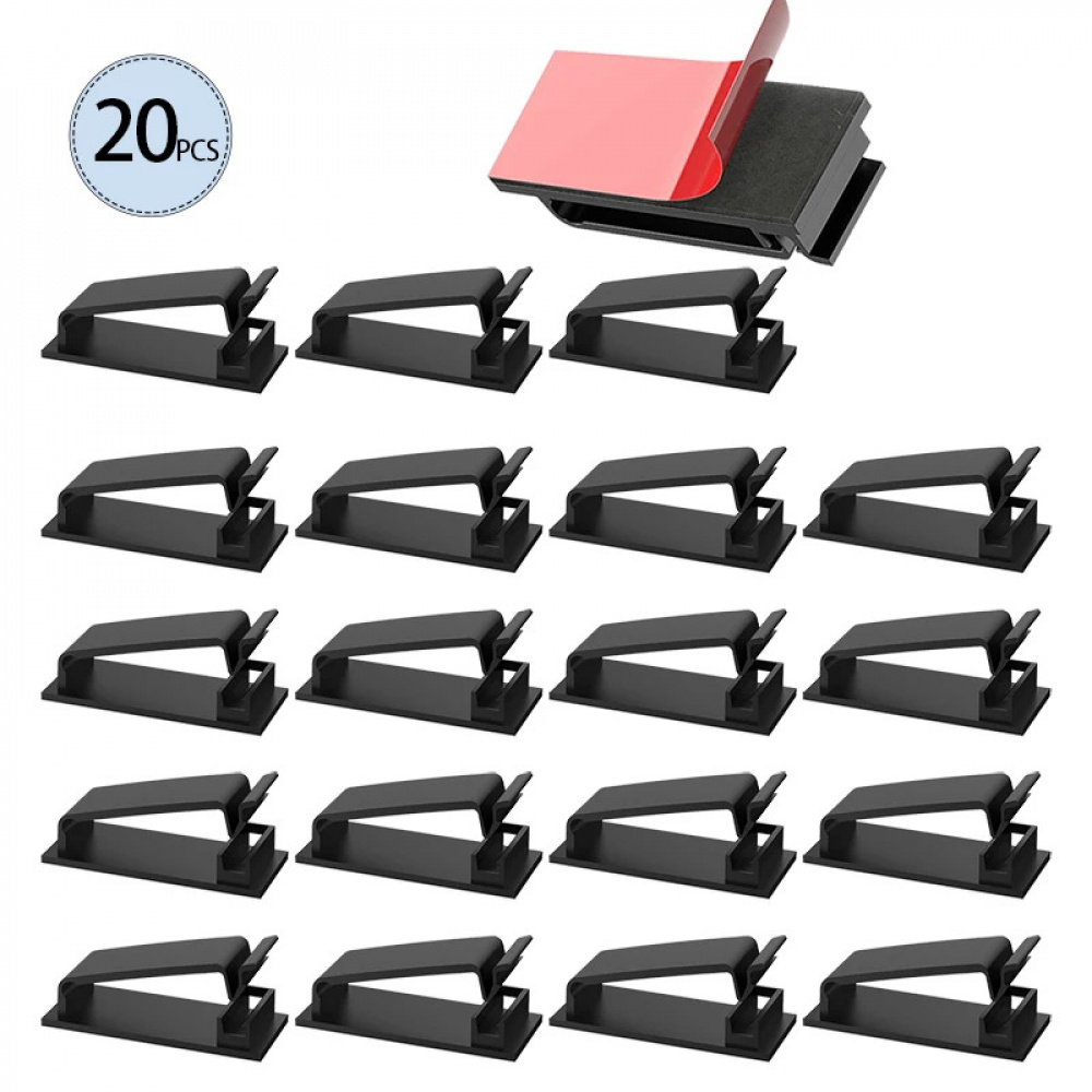 Computer Card Clip 5/10/20 Pcs Self Adhesive Cable Management Clips Cable Organizers Wire ...