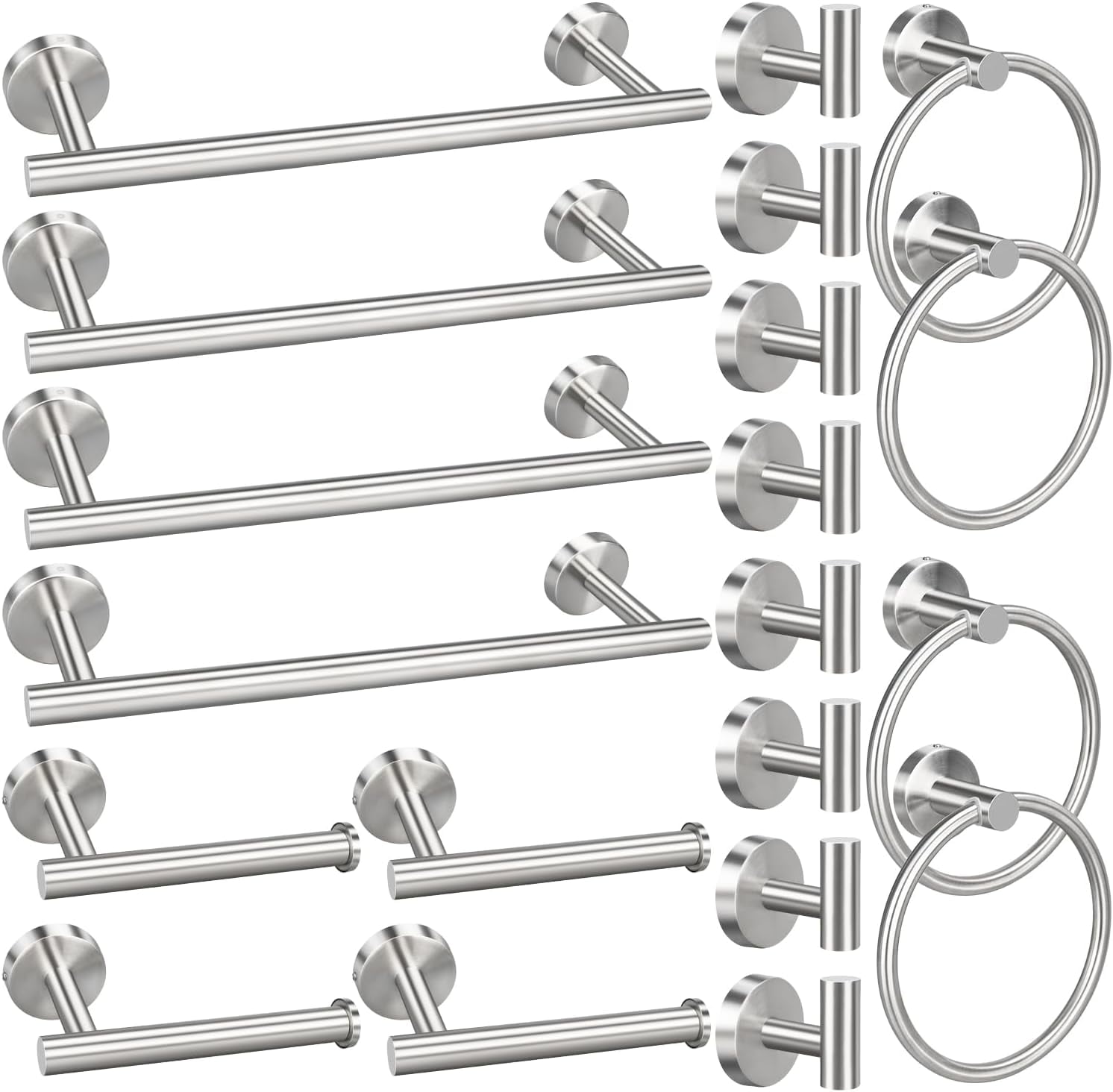 5/10/20pcs Bathroom Hardware Set, Including 16" Hand Towel Bars, Toilet ...