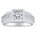 thumbnail image 1 of AFFY 5/10 Cttw Round Cut White Natural Diamond Engagement Wedding Band Ring In 14k Solid White Gold (0.5 Carat) Ring Size-11.5, 1 of 1