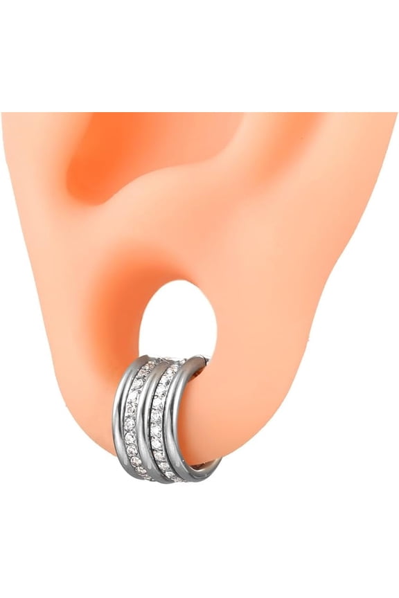5/10 PCS 16G Seamless Septum Nose Piercing Rings Zirconia Segment Tragus Hoop Rings 316 Stainless Steel Helix Ring Stack Clickers Ear Plugs Hangers Women Body Jewelry