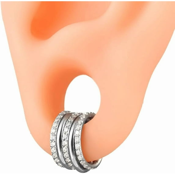 5/10 PCS 16G Seamless Septum Nose Piercing Rings Zirconia Segment Tragus Hoop Rings 316 Stainless Steel Helix Ring Stack Clickers Ear Plugs Hangers Women Body Jewelry