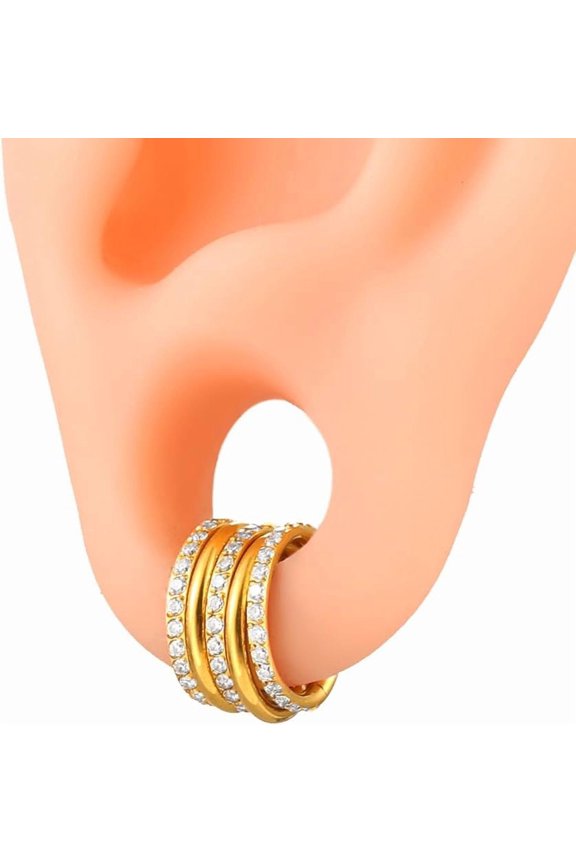 5/10 PCS 16G Seamless Septum Nose Piercing Rings Zirconia Segment Tragus Hoop Rings 316 Stainless Steel Helix Ring Stack Clickers Ear Plugs Hangers Women Body Jewelry