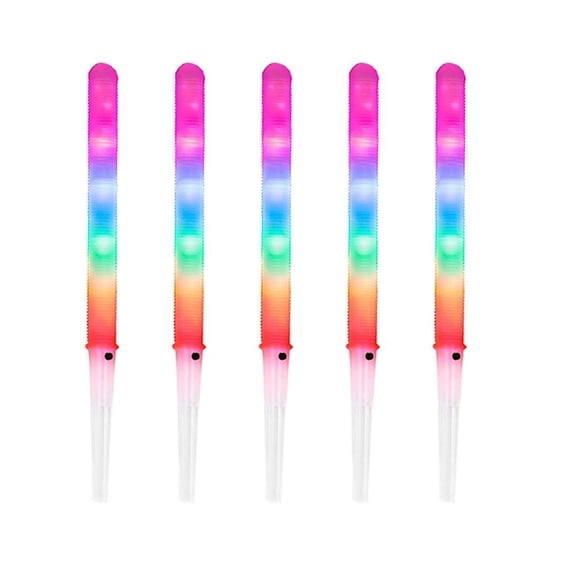 5/10 PCS Colorful LED Glow Sticks Cotton Candy Cones Marshmallows Reusable Light Tubes LED Props Party Glowing Sticks