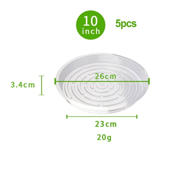 5/10 Pack Clear Thick Plastic Heavy Duty Sturdy Plant Saucer Drip Trays For Pot