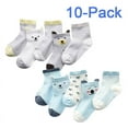 thumbnail image 1 of 5/10 Pack Cotton Anti-Slip Anckle Socks for Baby Girls Boys(0-5T), 1 of 5