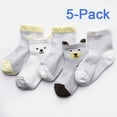 thumbnail image 1 of 5/10 Pack Cotton Anti-Slip Anckle Socks for Baby Girls Boys(0-5T), 1 of 1