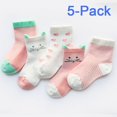 thumbnail image 1 of 5/10 Pack Cotton Anti-Slip Anckle Socks for Baby Girls Boys(0-5T), 1 of 1