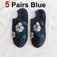 thumbnail image 1 of 5/10 Pairs Women Flower Pattern Invisible Socks Spring Summer Sweat Absorbing Breathable Soft Comfortable Knitted Casual Socks ﻿, 1 of 10
