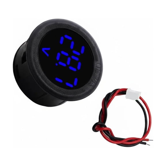 5-100V LED Digital Display Round Two-wire Voltmeter Digital Car Voltmeter Current Meter Detector Tester Monitor Panel