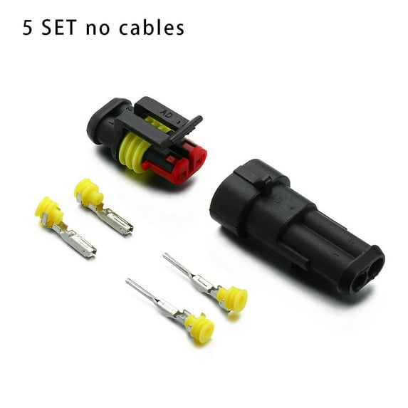 5/10Kit High Quality With Cable Sealed 12V 2Pin Automotive Connectors Male and Female Plug Electrical Wire 5 SET NO CABLES