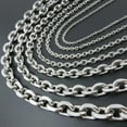 thumbnail image 1 of 5/10Meter Wholesale Finding Silver Stainless Steel 2/3/4/5mm Rolo Chain In Bulk, 1 of 4