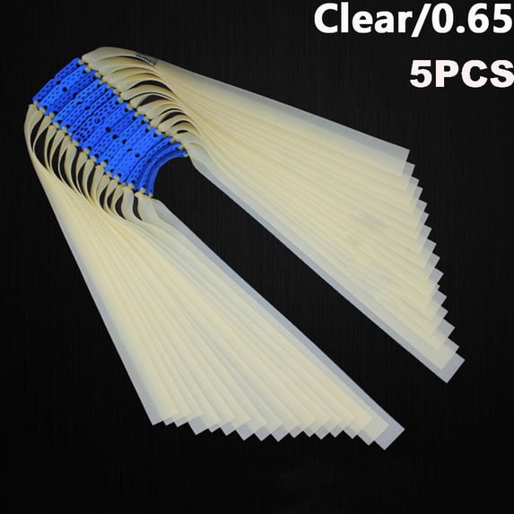 5/10PCS Powerful Hunting Kit Outdoor Replacement Accessory Flat Elastic Band For Slingshot Catapult Latex Tape Natural Rubber 5PCS CLEAR/0.65