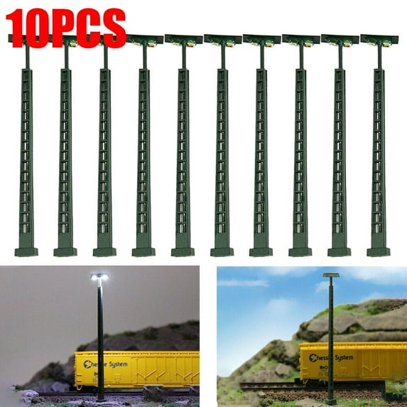 5/10PCS Scale 1:87 Model Lights HO Gauge LED Railway Train Lamp Post Street