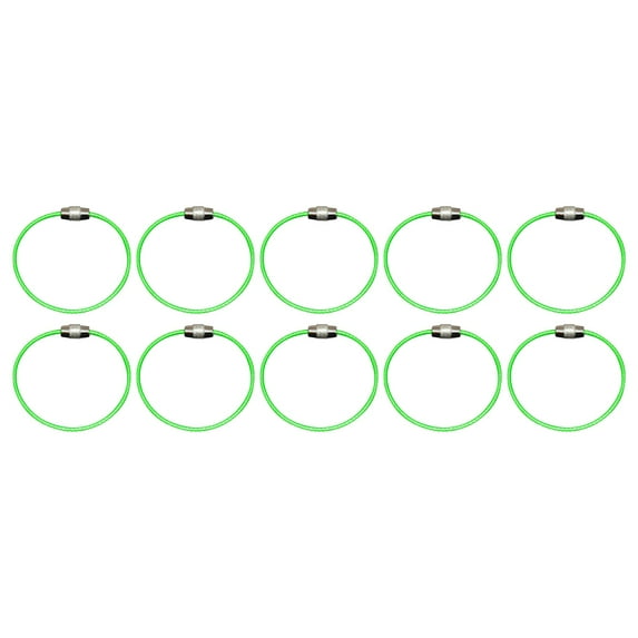 5/10Pcs Durable Steel Wire Rope Ring Connector Keychain Key Holder Hanging Cable Key Ring
