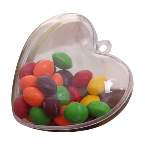 5/10Pcs Heart Shaped Candy Boxes - Clear Plastic Boxes For Wedding, Birthday, Bridal Shower, Party Treats, Party Favor Holders