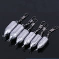 thumbnail image 1 of 5/10Pcs Lead Sinkers 10-120g Fishing Weight Swivel Snap Link Trolling Bass Perch, 1 of 8