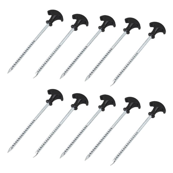 5/10Pcs T Type Tent Peg Ground Nails Screw Nail Stakes For Fishing Camping Tent Camping Hiking Accessories