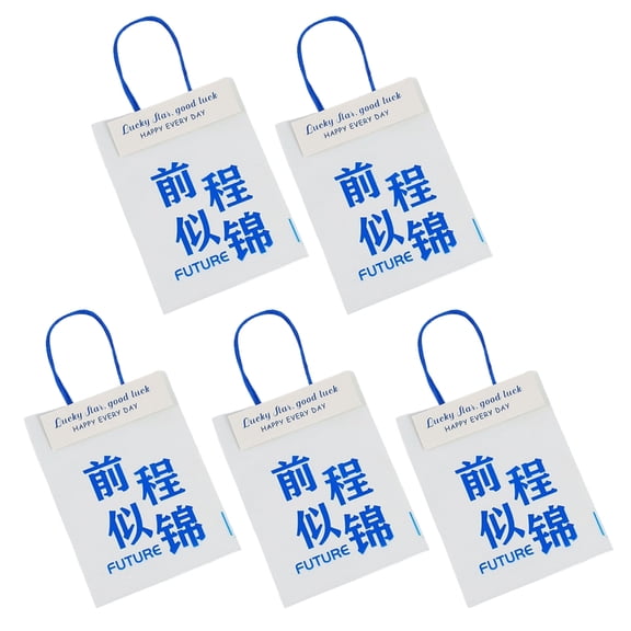 5/10Pcs Party Gift Bag With Handle Clear Plastic Bags For Birthday Celebration