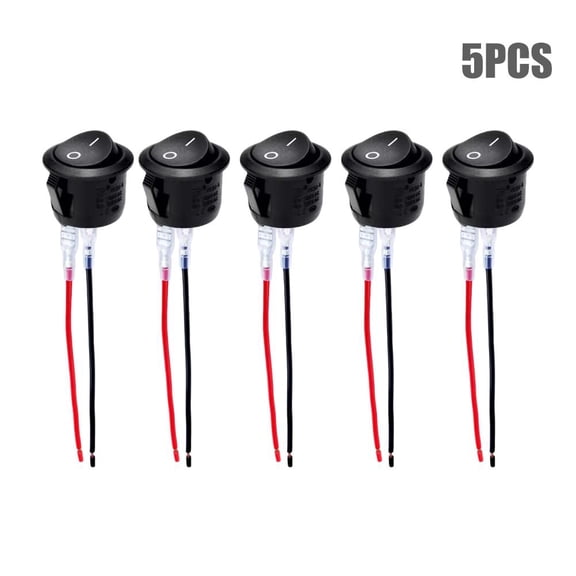 5/10pcs 12V ON/OFF Round Rocker Dot Toggle Car Boat Van Dash Waterp DUN