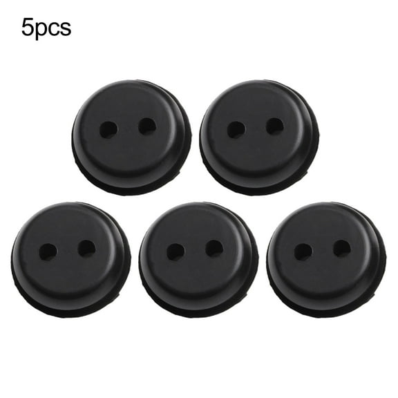 5/10pcs 2-Hole Black Rubber Fuel Gas Tank Line Grommet For Home Trimmer Brush Cutters Lawn Mower For Husqvarna Garden Tool Part