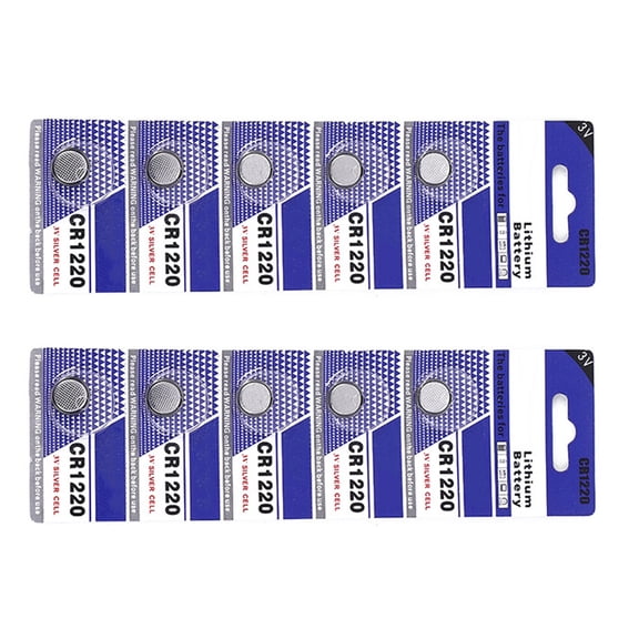 5/10pcs CR1220 High Power Button Cell Coin Coin Cell 3V Button for Watch Remote Key Power Supply