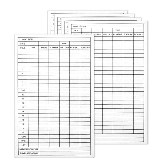 5/10pcs Golfs Competition Scorecards Record Scores Keeper Golfs Score Sheet Sports Score Cards For Golfs Recording