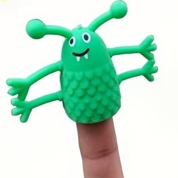 5/10pcs Mixed‑Color Soft Rubber Monster Finger Puppets Funny Hand Puppet Party Prank Toy