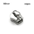 thumbnail image 1 of 5/10pcs Rescue Sewing Clothes Copper Tooth Zippers Universal Instant Fix Zip Slider Teeth Repair Kit Replacement Zipper Pull Head SILVER 10PCS, 1 of 8