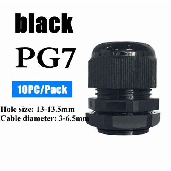 5/10x Waterproof Cable Gland IP68 PG7-PG36 Nylon Connector