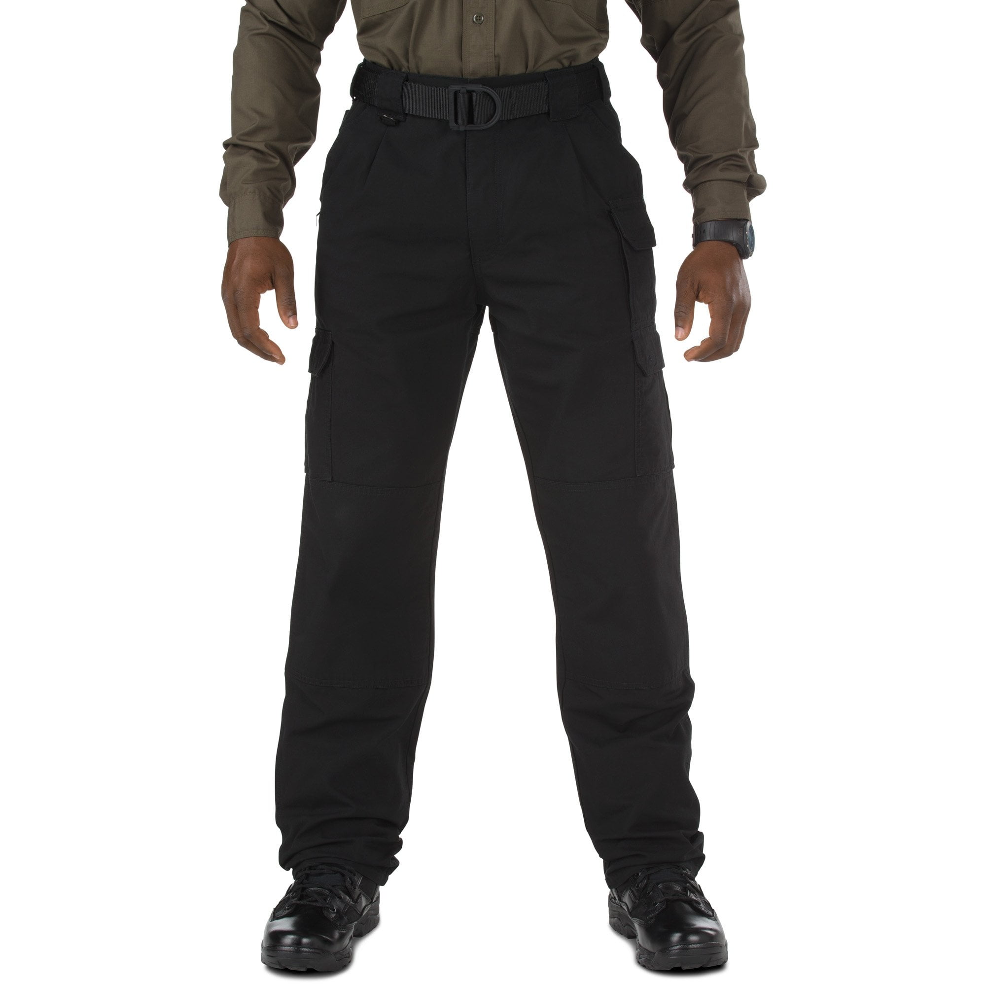 5.11 Tactical Men's Active Work Pants, Superior Fit, Double Reinforced, 100 Cotton, Black, 28W
