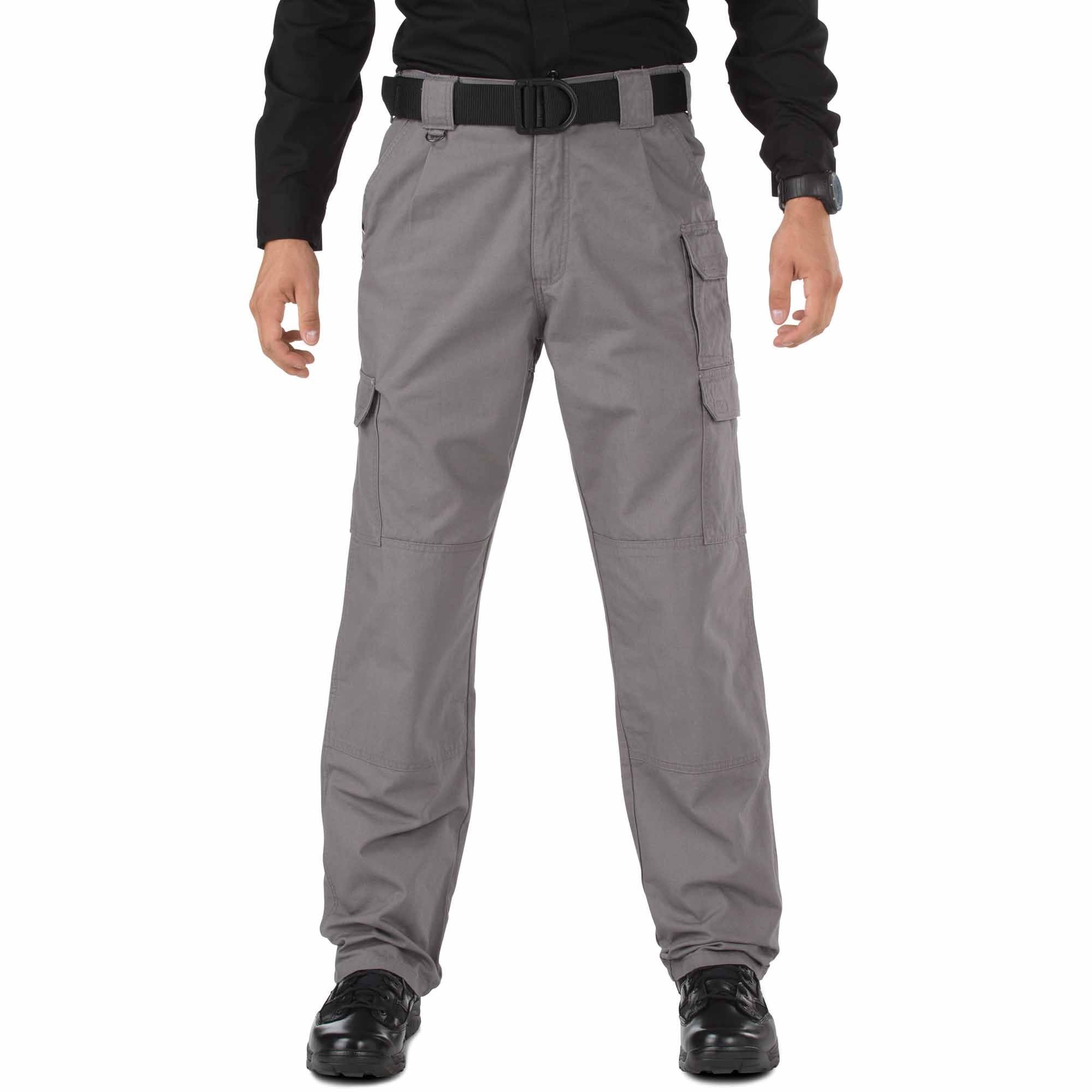 5.11 Tactical Men's Active Work Pants, Superior Fit, Double Reinforced, 100 Cotton, Grey, 36W x