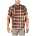 thumbnail image 1 of 5.11 Tactical Men's Poly-Cotton Hunter Plaid Short Sleeve Shirt, Mahogany Plaid, XX-Large, Style 71374, 1 of 5