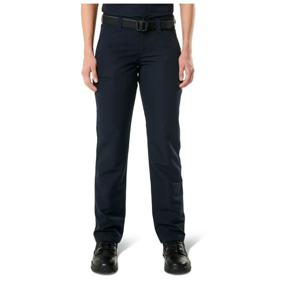 5.11 Tactical Women's Fast-Tac Urban Pants, Water-Resistant Finish, 4-Way Stretch, Dark Navy, 20/Long, Style 64420