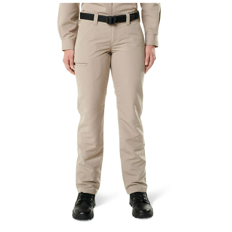 5.11 Tactical Women's Fast-Tac Urban Pants, Water-Resistant Finish, 4-Way  Stretch, Khaki, 18/Regular, Style 64420 