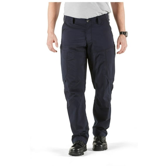 5.11 Work Gear Apex Cargo Work Pants, Flex-Tac Stretch Fabric, Gusseted, Teflon Finish, Dark Navy, 44W x 34L, Style 74434